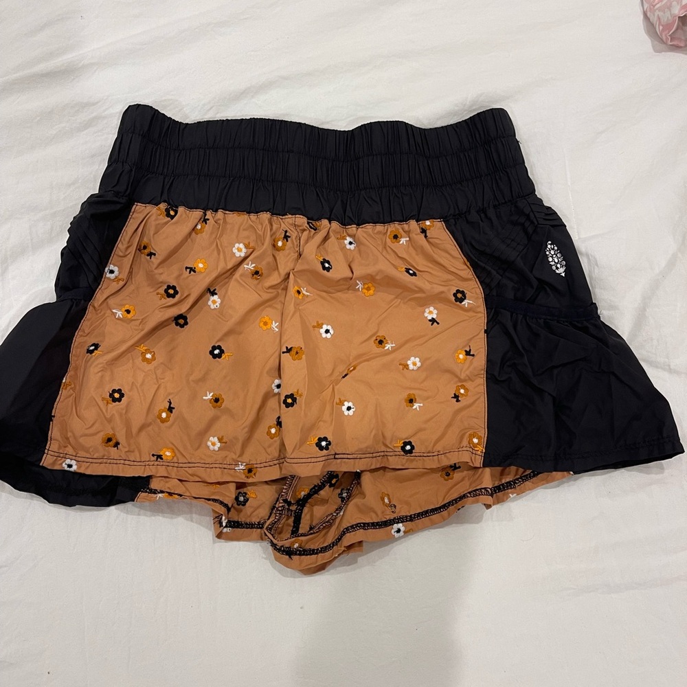 Free people get your flirt on embroidered shorts